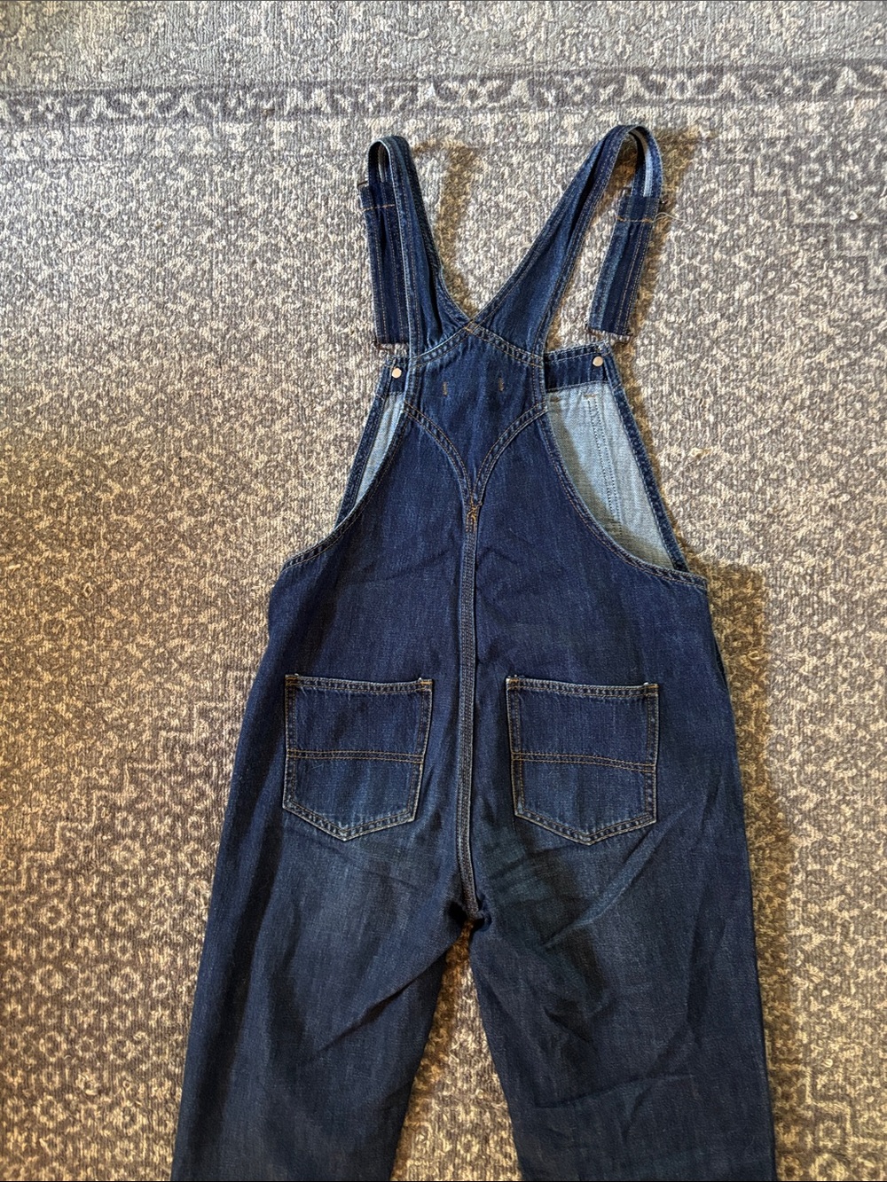 Free People Dark Wash Denim Overalls Size 26 - Picture 6 of 6
